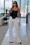 CALÇA PANTALONA ESTRUTURADA COM FRISOS COLEÇÃO INVERNO 26