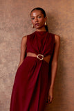 VESTIDO MIDI DETALHE FRONTAL COLEÇÃO INVERNO 25