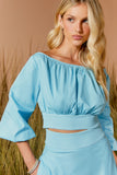 BLUSA OMBRO A OMBRO MIX TRICOLINE COLEÇÃO VERÃO 26