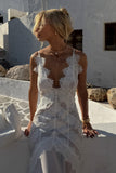 VESTIDO LONGO COM FLUIDEZ DETALHES EM RENDA E ALÇA FINA COLEÇÃO VERÃO 27