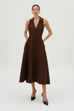 VESTIDO MIDI COM BOTÕES FRONTAL ABERTURA COSTAS COLEÇÃO VERÃO 26