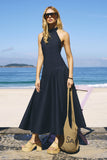 VESTIDO MIDI GOLA MEDIA FRENTE UNICA COM AMARRACAO COLEÇÃO VERÃO 27