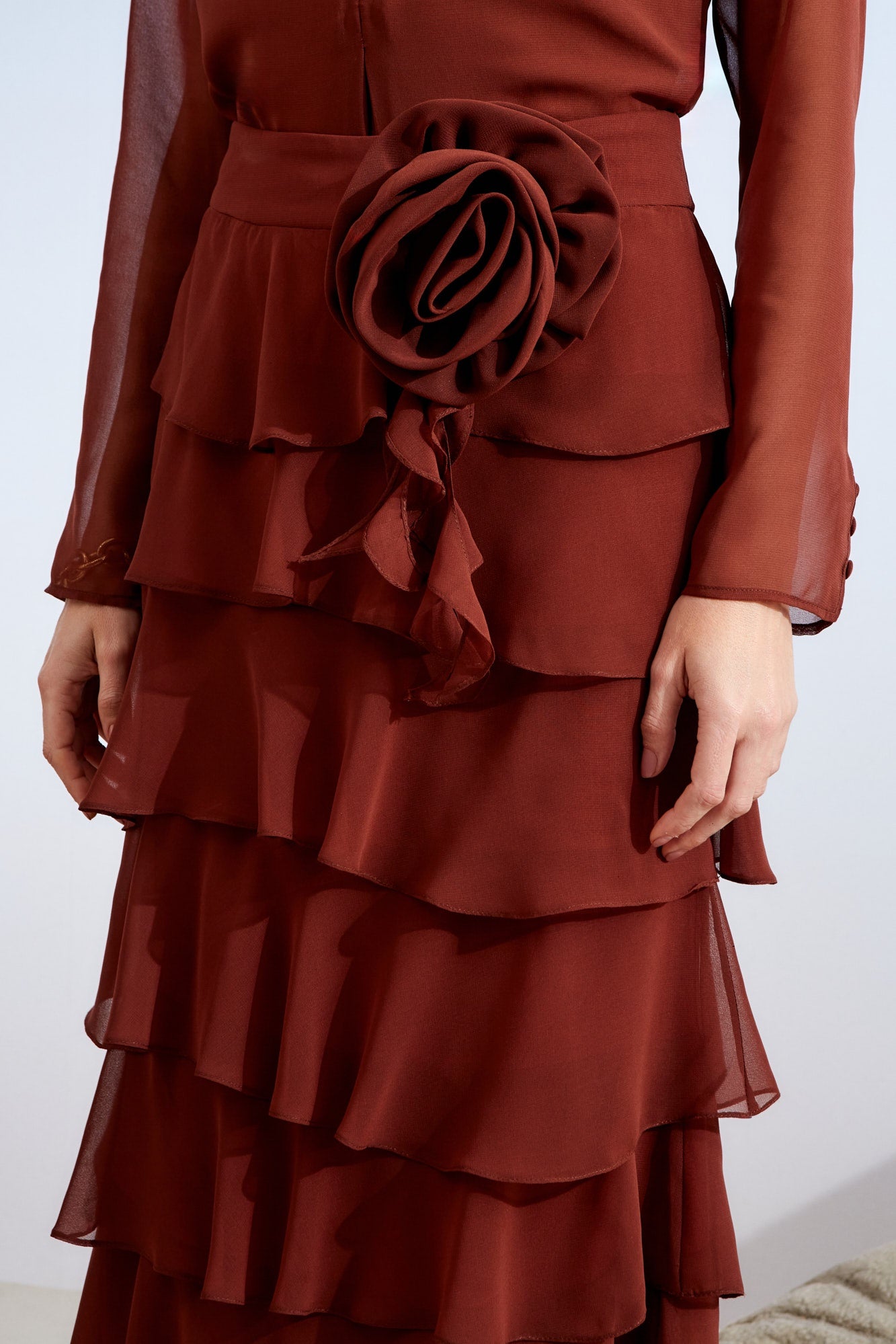 SAIA LONGA CAMADAS FLOR COLEÇÃO ALTO VERÃO 26