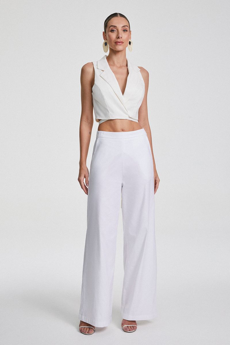 BLUSA REGATA COM TRANSPASSE DE AMARRAÇÃO COLEÇÃO VERÃO 24