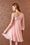 VESTIDO CURTO OMBRO SO CAMADAS COLEÇÃO INVERNO 25