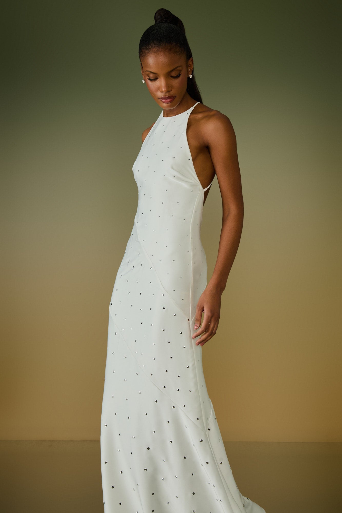 VESTIDO LONGO CINDY RECORTES E PESPONTOS COLEÇÃO ALTO VERÃO 26