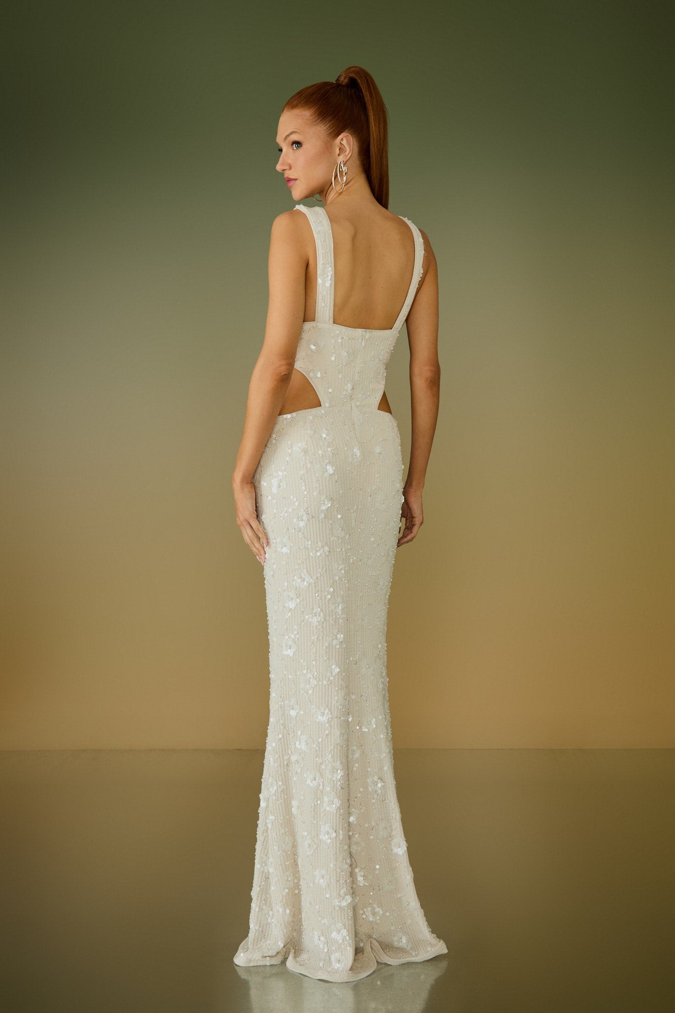 VESTIDO LONGO BELA MALHA BORDADA COLEÇÃO ALTO VERÃO 26