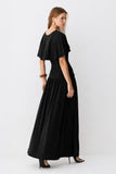 VESTIDO MIDI DETALHE FAIXA CINTURA SOBREPOSICAO FLUIDA COLEÇÃO INVERNO 26