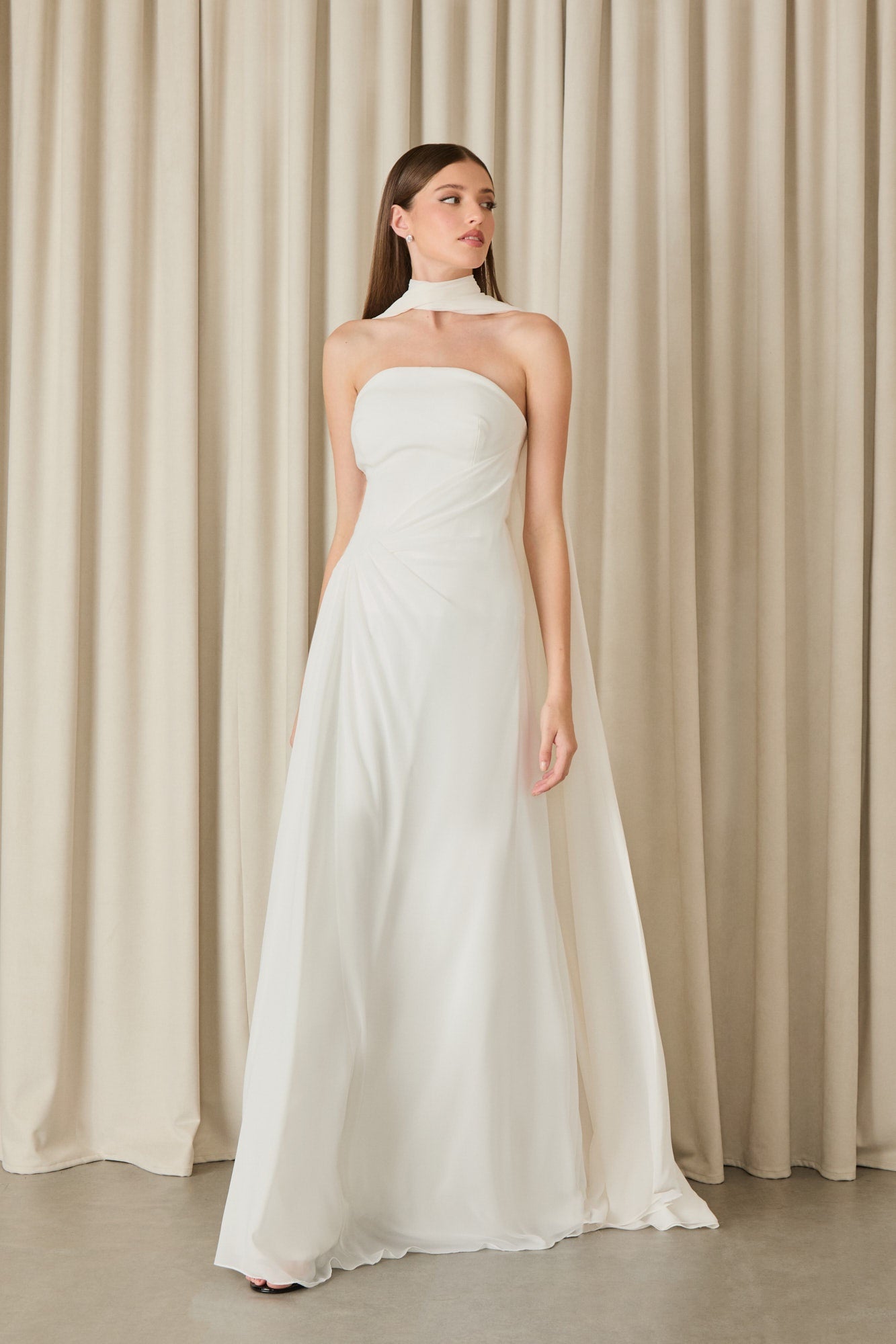 VESTIDO LONGO RUBY CREPE COLEÇÃO INVERNO 26