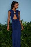 VESTIDO LONGO OLIVIA ABERTURA FRONTAIS COLEÇÃO VERÃO 26