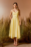 VESTIDO MIDI DECOTE TRANSPASSADO COLEÇÃO VERÃO 26