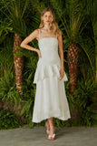 VESTIDO MIDI DECOTE DRAPEADO COLEÇÃO VERÃO 24
