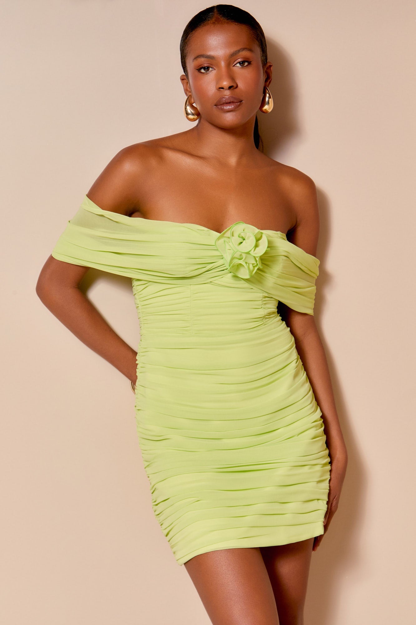 VESTIDO CURTO DETALHE DRAPE COLEÇAO ALTO VERÃO 25