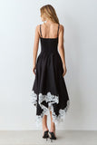 VESTIDO MIDI ACINTURADO RECORTE BUSTO DETALHES RENDA COLEÇÃO VERÃO 27