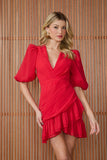 VESTIDO CURTO ANNELISE SAIA TRANSPASSADA COLEÇÃO INVERNO 25