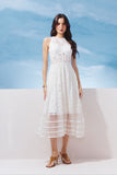 VESTIDO MIDI RECORTES RENDA COLEÇÃO VERAO 27