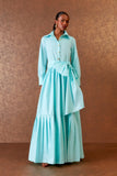 VESTIDO LONGO SAIA PREGAS COLEÇÃO INVERNO 25
