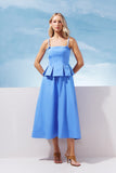 VESTIDO MIDI BASQUE PREGAS COLEÇÃO VERÃO 27