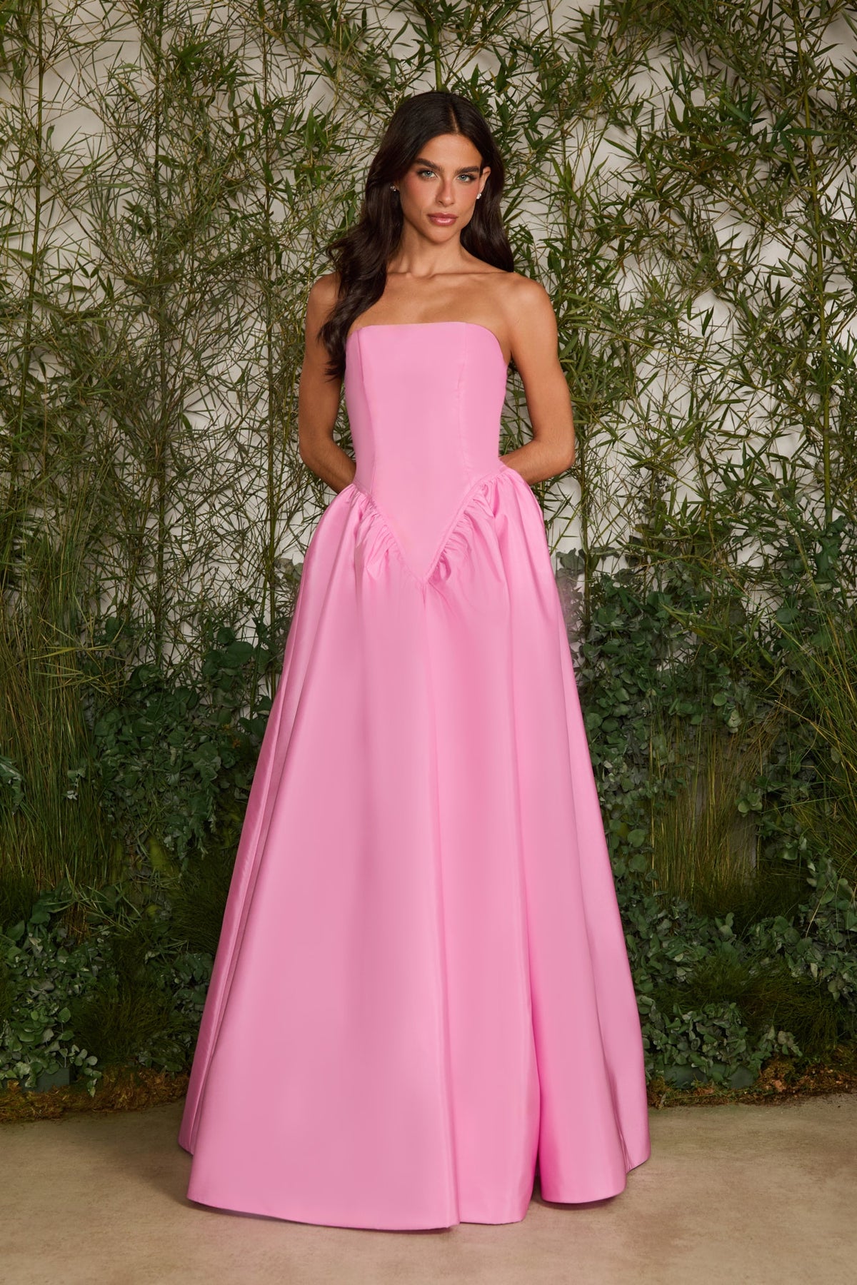VESTIDO LONGO PAMELA TAFETA COLEÇÃO VERÃO 27