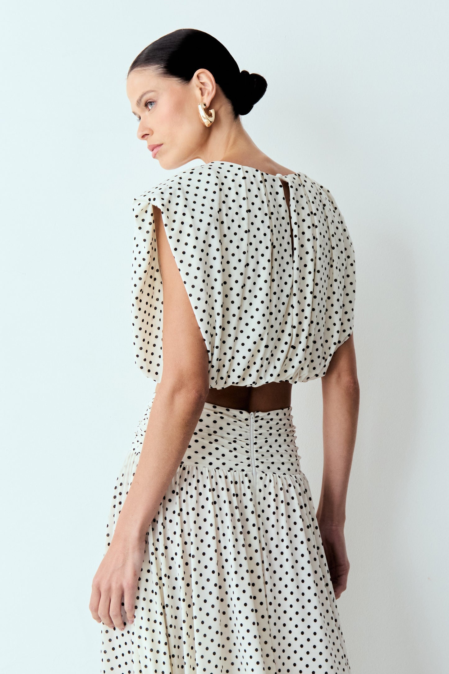 BLUSA MANGA CURTA BALONE COM OMBREIRAS COLEÇÃO VERÃO 26