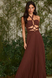 VESTIDO LONGO JOY PLISSADO COLEÇÃO VERÃO 27