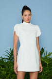 VESTIDO CURTO HILARY MANGA SOBREPOSTA COLEÇÃO VERÃO 26