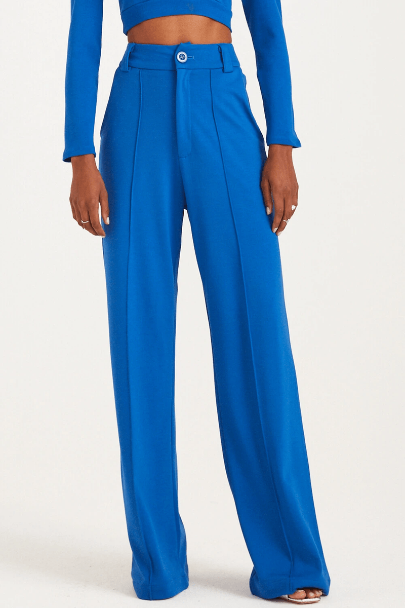 CALÇA PANTALONA COM FRISOS COLEÇÃO VERÃO 24