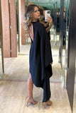 VESTIDO CURTO FLUIDO COM UM MANGA SÓ COLEÇÃO VERÃO 24