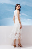 VESTIDO MIDI RECORTES RENDA COLEÇÃO VERAO 27