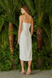 VESTIDO MIDI FENDA FLOR COLEÇÃO VERÃO 24