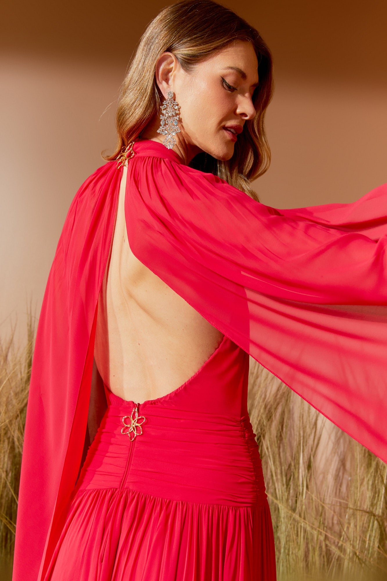 VESTIDO LONGO MANGA LONGA VERÃO 26
