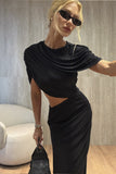 VESTIDO MIDI SOBREPOSICAO FLUIDA BUSTO BARRA BALONE COLEÇÃO INVERNO 26
