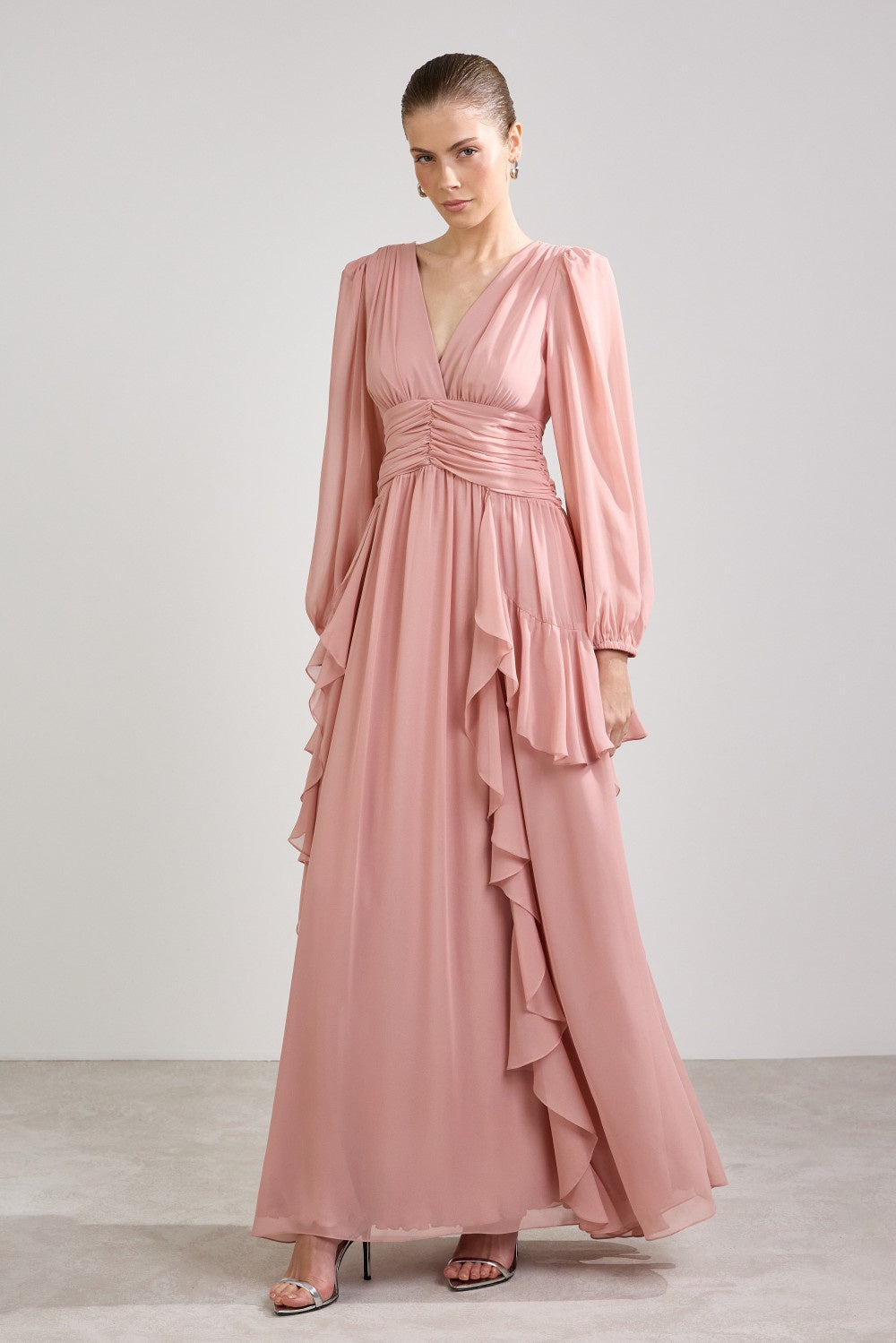 VESTIDO DRAPEADO HARMONY COLEÇÃO VERÃO 26