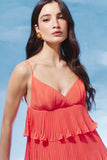 VESTIDO CURTO PLISSADO CAMADAS COLEÇÃO VERÃO 27