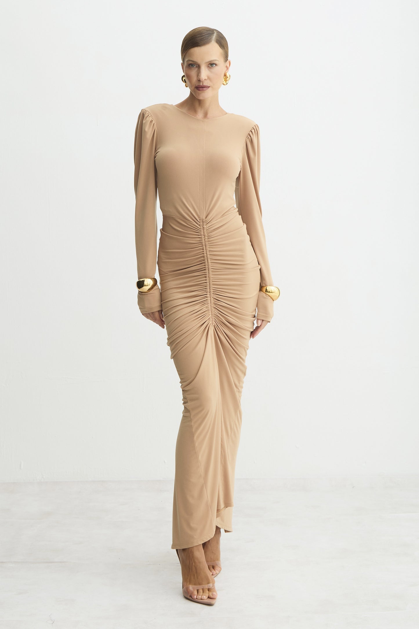 VESTIDO MIDI FRANZIDOS FRENTE E COSTAS COLEÇÃO INVERNO 26