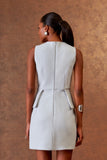 VESTIDO CURTO ZIPER E BASQUE COLEÇÃO INVERNO 25