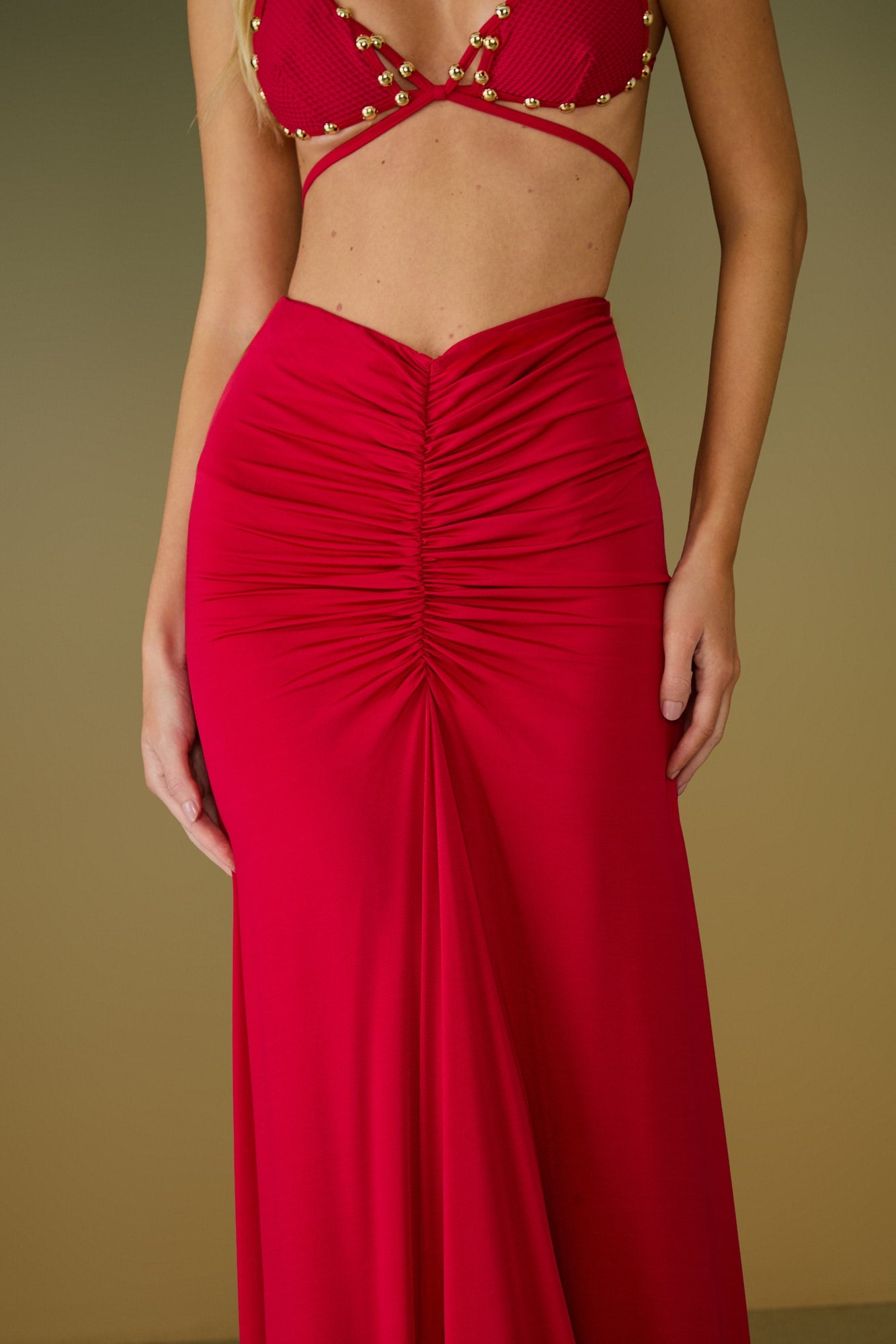 SAIA LONGA CORA DRAPEADO COLEÇÃO ALTO VERÃO 26