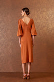 VESTIDO MIDI FRENTE TRANSPASSE COLEÇÃO INVERNO 25