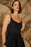 VESTIDO MIDI PREGAS FAIXA COLEÇÃO ALTO VERÃO 24
