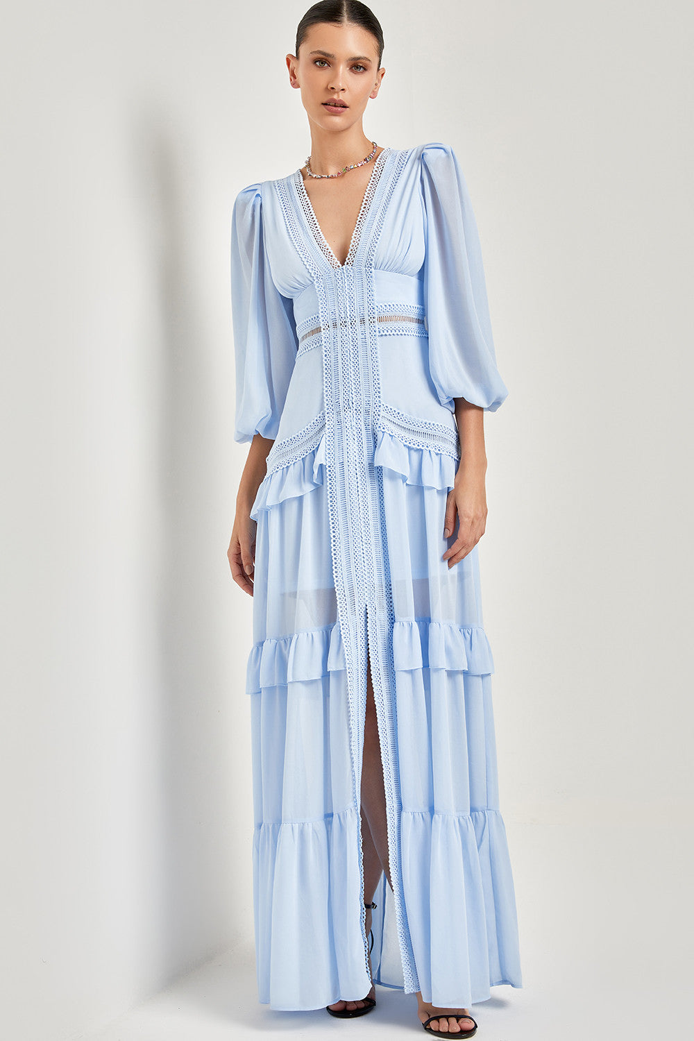 VESTIDO LONGO FENDA CLARA COLEÇÃO VERÃO 24