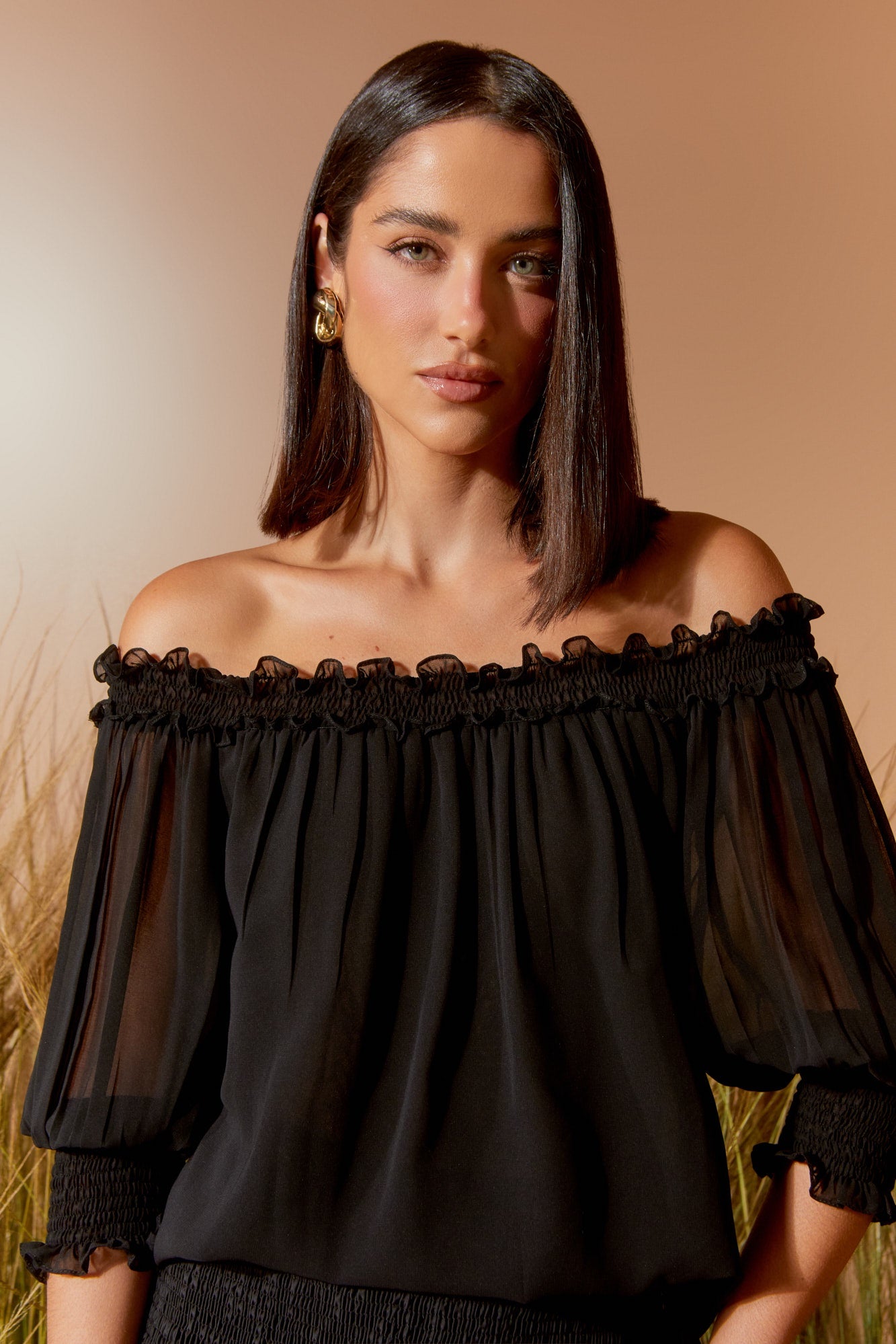 BLUSA OMBRO A OMBRO LASTEX COLEÇÃO VERÃO 26