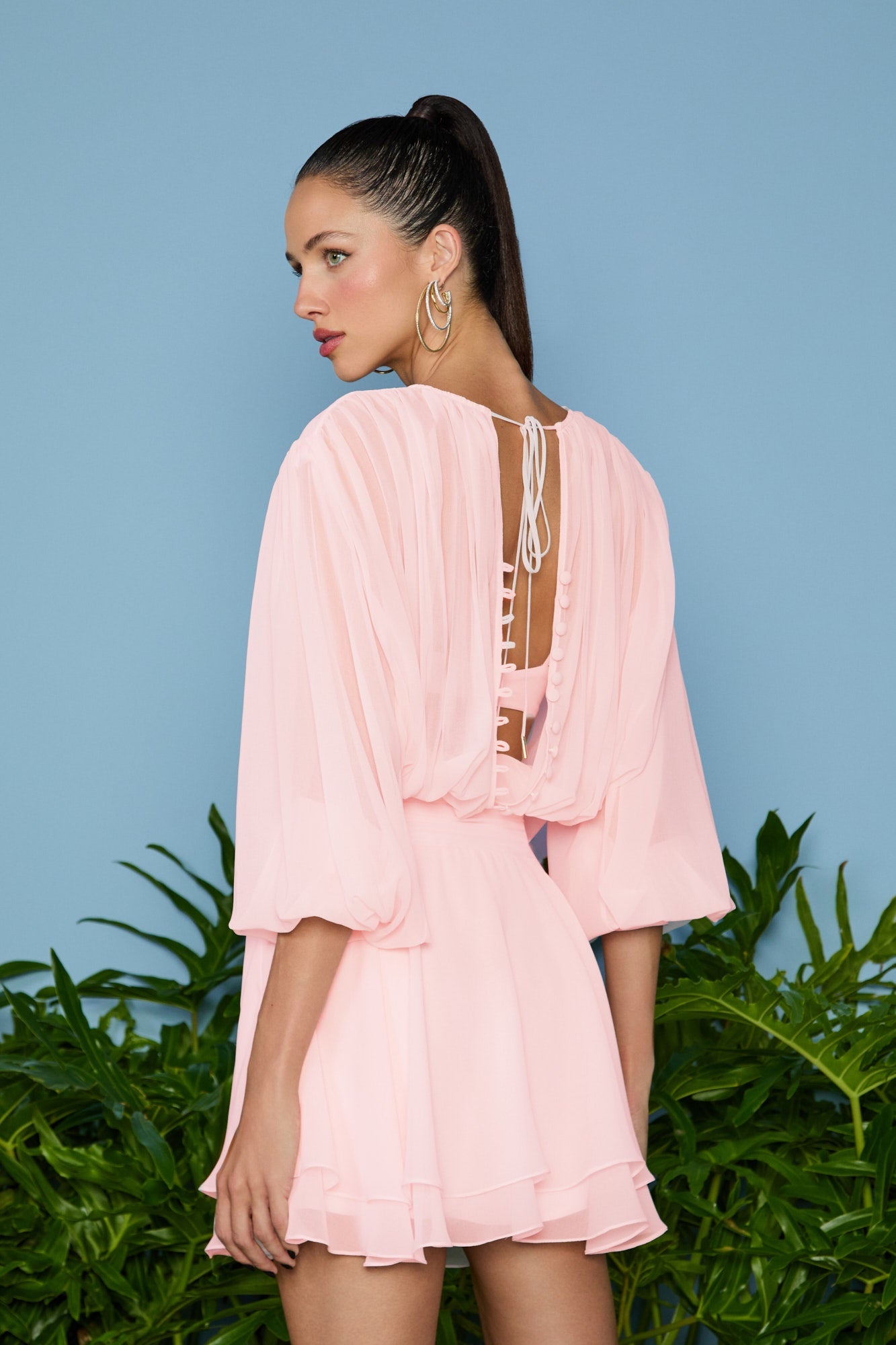 VESTIDO CURTO LAILA BLUSADO COLEÇÃO VERÃO 26