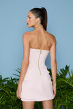 VESTIDO CURTO MARI PREGAS SOBREPOSTAS COLEÇÃO VERÃO 26