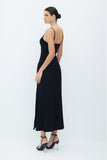 VESTIDO MIDI COM ABERTURA NO CORPO E SAIA AMPLA COLEÇÃO VERÃO 26