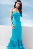 VESTIDO LONGO BABADOS PLISSADO COLEÇÃO VERÃO 27
