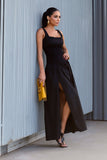 VESTIDO MIDI ACINTURADO COM FRANZIDOS BUSTO E ALÇAS COLEÇÃO VERÃO 26