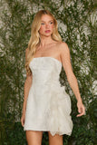 VESTIDO CURTO GEORGIA BABADO COLEÇÃO VERÃO 27