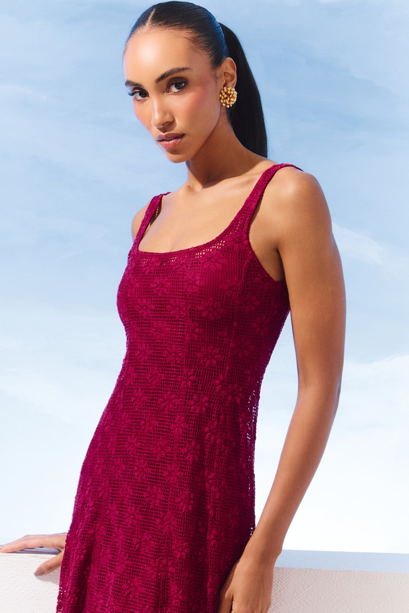 VESTIDO MIDI CLASSIC TELA FLOR COLEÇÃO VERÃO 27
