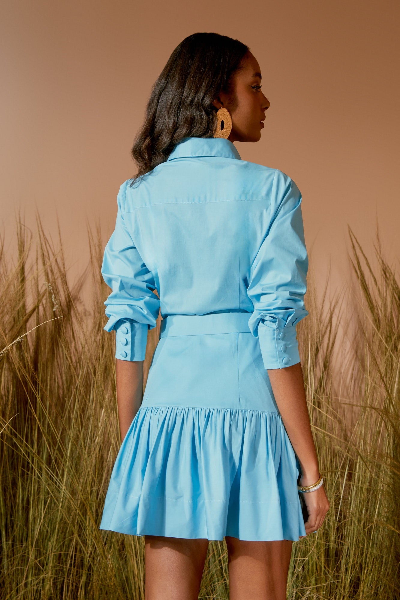 VESTIDO CHEMISE CURTO PREGAS COLEÇÃO VERÃO 26
