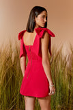 VESTIDO CURTO CREPE ALÇA LAÇO COLEÇÃO VERÃO 26